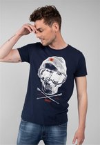DEELUXE T-shirt met schedel LANDY Navy