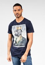 DEELUXE T-shirt met bulldog foto CHARLES Night Blue