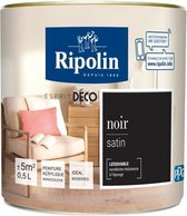 RIPOLIN All Pieces Wall Paint - Satin Black, 0,5L