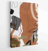 Abstracte organische vorm Art design voor poster, print, cover, behang, minimale en natuurlijke kunst aan de muur. 2 - Moderne schilderijen – Verticaal – 1855434589 - 40-30 Vertica