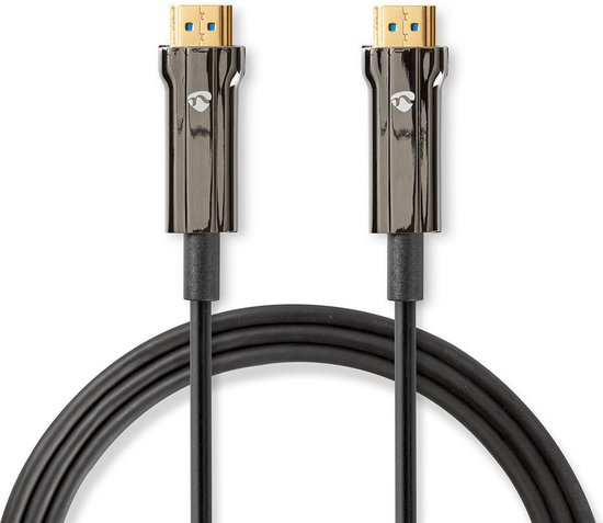 HDMI Connecteur, HDMI Connecteur, 8K@60Hz, 48 Gbps, 20.0 m, Rond, PVC, Noir, Boîte