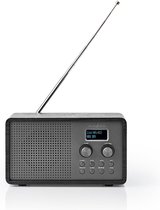 DAB+ Radio - Tafelmodel - DAB+ / FM - 1.3 " - Zwart-Wit Scherm - Batterij Gevoed / USB Gevoed - Digitaal - 4.5 W - Bluetooth - Wekker - Slaaptimer - Zwart