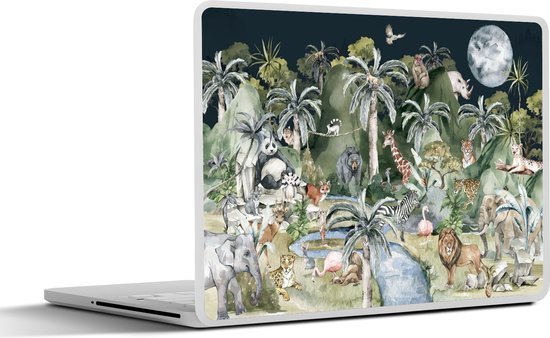Laptop sticker - 15.6 inch - Kinderen - Jungle Decoratie - Olifant