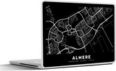 Laptop sticker - 14 inch - Almere - Kaart - Zwart - 32x5x23x5cm - Laptopstickers - Laptop skin - Cover