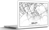 Laptop sticker - 17.3 inch - Kaart - Nederland - Delft - 40x30cm - Laptopstickers - Laptop skin - Cover
