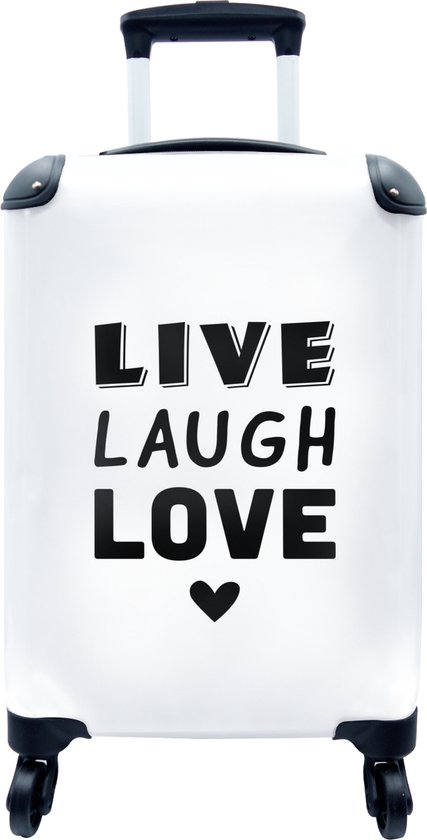 Schelden Verspilling Diversiteit MuchoWow® Koffer - Leuke quote - Live Laugh Love - Spreuken - Tekst -  Liefde - Past... | bol.com