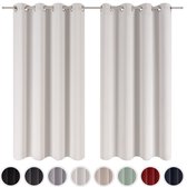 Blumtal Gordijnen - Verduisterend Gordijn Kant en Klaar - Blackout Gordijnen - 140 x 225 cm - Maanlicht Grijs - Set van 2