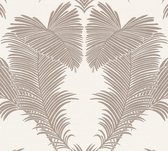 AS Creation Trendwall 2 - PALMBLAD BEHANG - Botanisch - creme zilver - 1005 x 53 cm