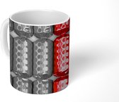 Mok - Zwarte en rode objecten - 350 ML - Beker