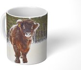Mok - Schotse hooglander - Sneeuw - Koeien - 350 ML - Beker
