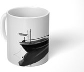 Mok - Boot in kalm water zwart-wit print - 350 ML - Beker