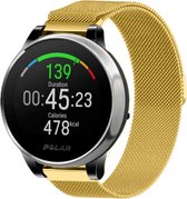 Milanees Smartwatch bandje - Geschikt voor  Polar Grit X Milanese band - goud - Strap-it Horlogeband / Polsband / Armband