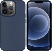 iPhone 13 Pro Hoesje Siliconen - iMoshion Color Backcover - Donkerblauw