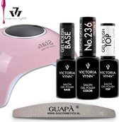 Victoria Vynn™ Gellak Starterspakket + Gellak Lamp | Gellak Base En Topcoat | Professionele Gellak Set | Cat Eye Gellak | Cat Eye Zircon 236