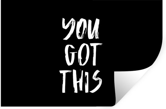 Stickers muraux - Sticker Feuille - Proverbes - You got this - Citations - 120x80 cm - Feuille Adhésive - Stickers muraux Chambre d'Enfant - Papier Peint Auto-Adhésif