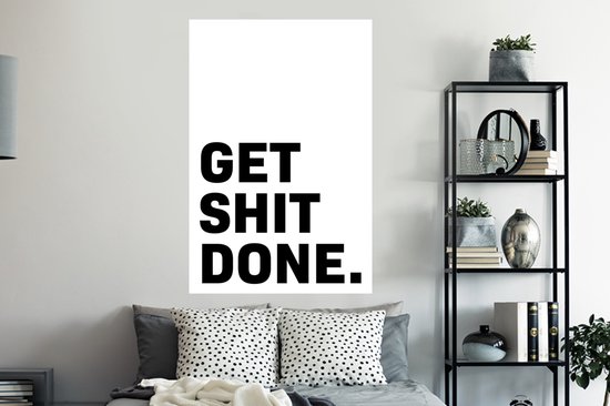 Stickers muraux - Film autocollant - Citations - Dictons - Faites de la merde - 80x120 cm - Film adhésif - Stickers muraux Chambre d'enfant - Papier peint autocollant