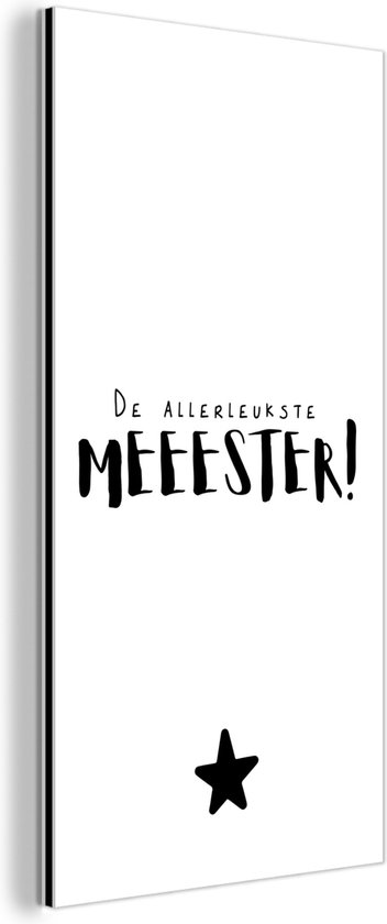 Décoration murale Métal - Peinture Aluminium Industriel - Le meilleur maître - Dictons - Maître - Citations - 40x80 cm - Dibond - Photo sur aluminium - Décoration murale industrielle - Pour le salon/chambre