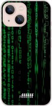 6F hoesje - geschikt voor iPhone 13 Mini -  Transparant TPU Case - Hacking The Matrix #ffffff