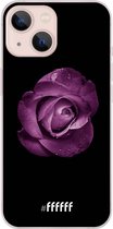 6F hoesje - geschikt voor iPhone 13 - Transparant TPU Case - Purple Rose #ffffff