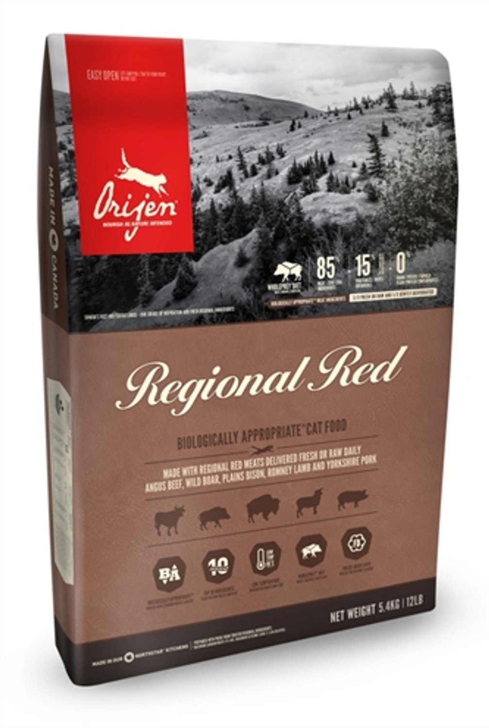 Orijen regional red cat - 5,4 kg - 1 stuks