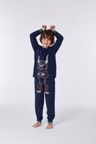 Woody pyjama unisex - donkerblauw - highlander koe - 212-1-PLE-Z/885 - maat 104
