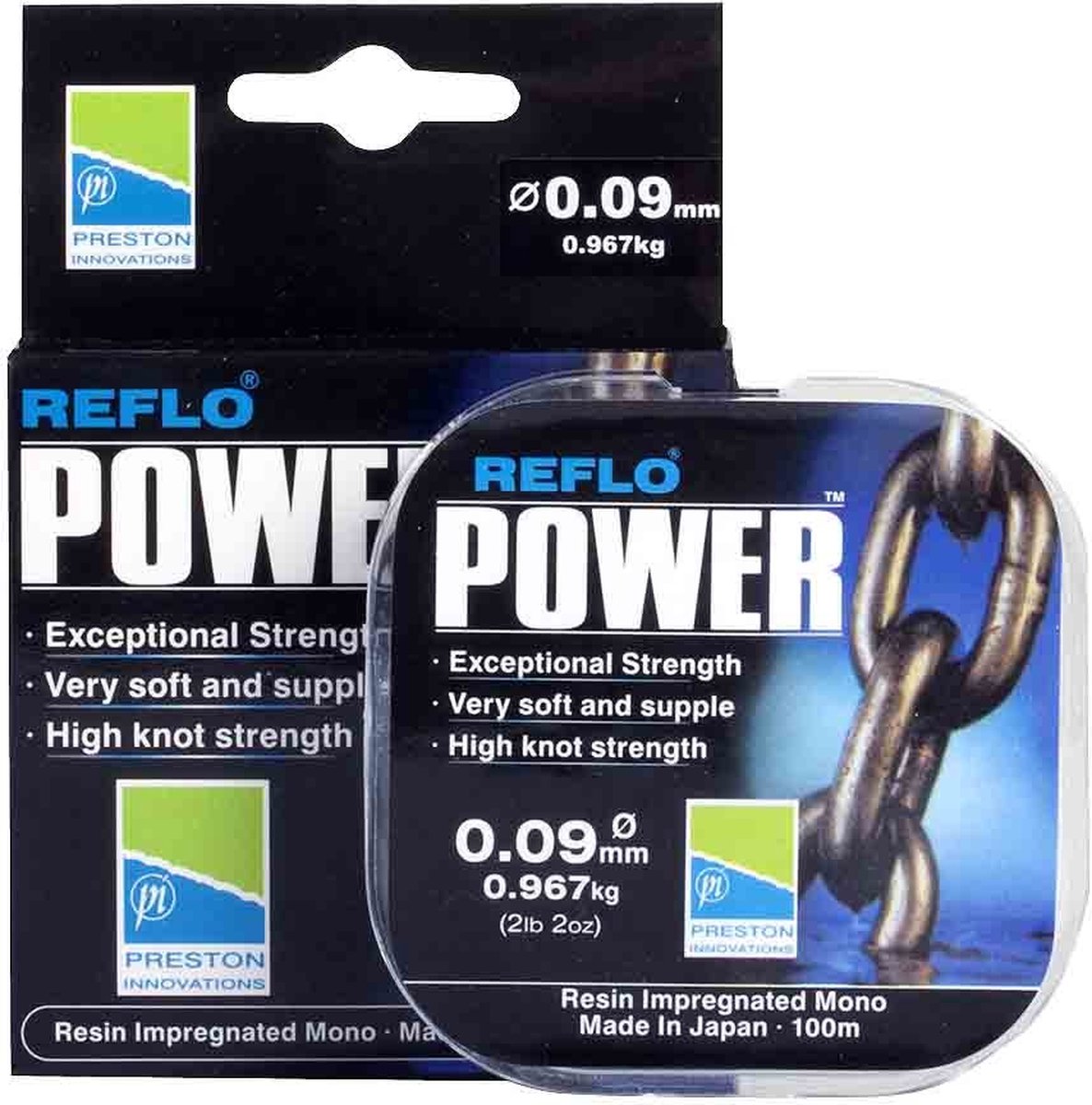 Preston - Lijn nylon Reflo Power Max Reel Line Clear - 100m - Preston