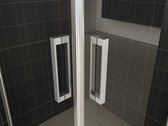 Bally Twice Dubbele Douche Swingdeur UNI 90x90x200cm 8mm Antikalk Veiligheidsglas Met NANO Coating Chroom