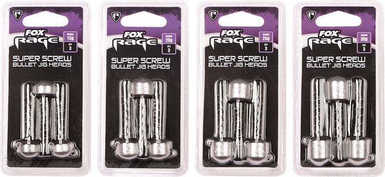 Fox Rage Super Screws Bullet Jig Heads (3 pcs) - Maat : 25g van Fox Rage — afbeelding 2