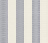 AS Creation Karl Lagerfeld - Papier peint Stripes - Design "Stripes" - gris argent blanc - 1005 x 53 cm