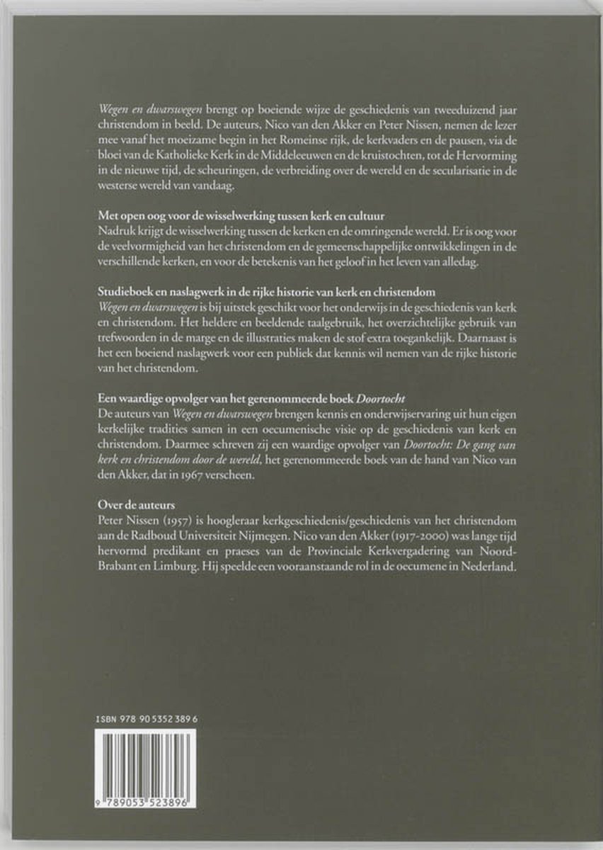 Wegen en dwarswegen - back cover