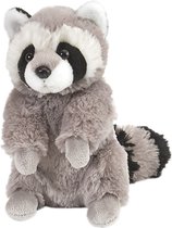 Pluche grijze wasbeer knuffel 25 cm - Wasberen dieren knuffels - Speelgoed voor kinderen