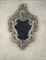 PTMD Tycho rechthoekige spiegel met houten paneel wit maat in cm: 60 x 7 x 80 - Hout