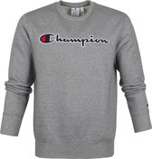 Champion - Sweater Script Logo Grijs - L - Comfort-fit