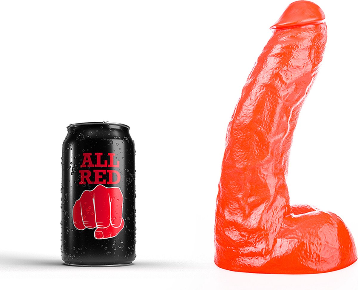 Goedkoopste All Red Klassieke Dildo 25,5 x 4,1 cm - rood