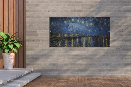 Décoration murale extérieure Nuit étoilée sur l'Orsay Paris - Vincent Van Gogh - 160x80 cm
