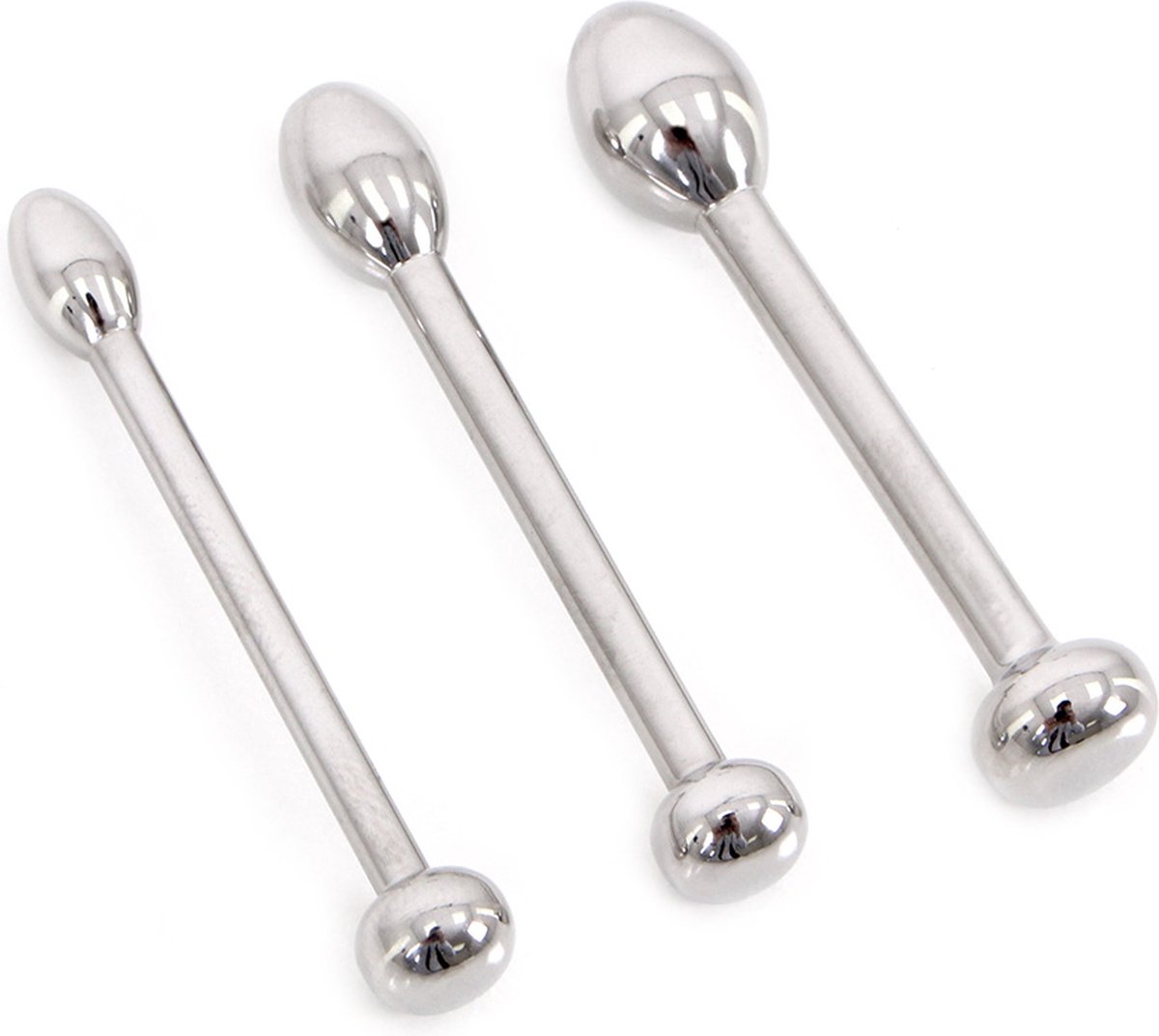 Goedkoopste Urethral Trainer Kit 3 Solid Tear Penisplugs | Kiotos Steel