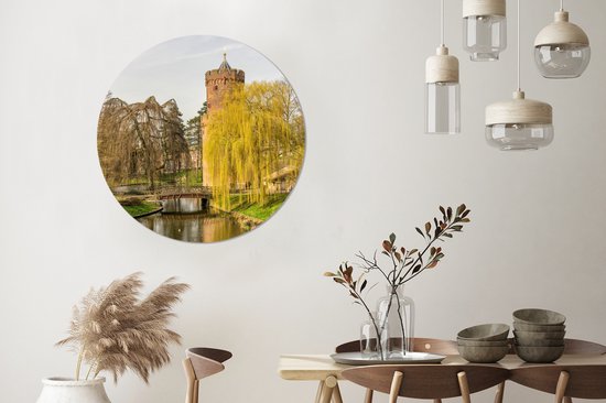 WallCircle - Wall Circle - Wall Circle Indoor - Water - Arbre - Nimègue - 90x90 cm - Décoration murale - Peintures Ronds