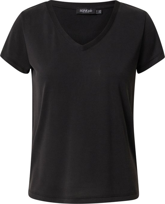 SOAKED IN LUXURY SLColumbine V-neck SS - Black Black