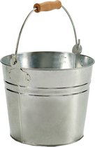 Ibergarden Plantenbak 6 Liter 22 X 17,5 Cm Zink/hout Zilver