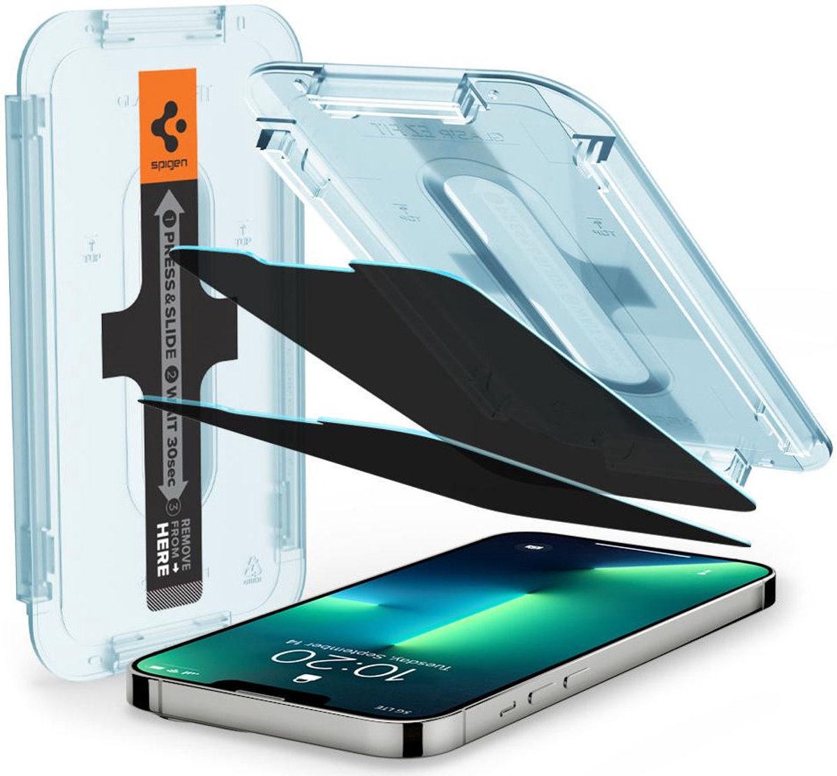 De 8 beste screenprotectors voor iPhone 14 Spigen EZ Fit Privacy Glass 2-Pack