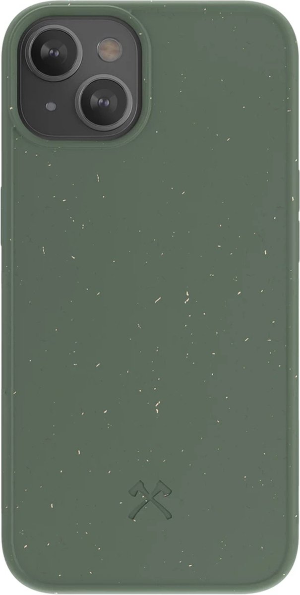 Woodcessories Bio Case - Geschikt voor iPhone 13 mini - Duurzaam - Eco vriendelijk - Gemaakt van bio-materialen - Midnight Green