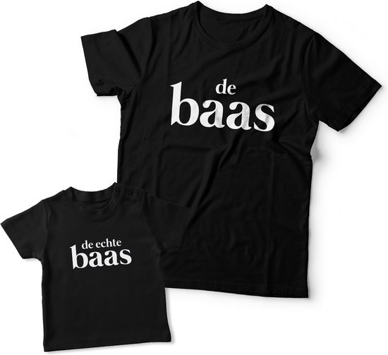 Matching shirts Vader & Zoon | De Echte Baas | Papa maat M & Zoon maat 62