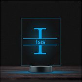 Led Lamp Met Naam - RGB 7 Kleuren - Isis