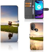 Smartphone Hoesje Motorola Moto E20 | E30 | E40 Flip Case Koe
