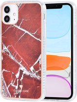 UNIQ Classic Case iPhone 11 TPU Backcover hoesje - Marble Red