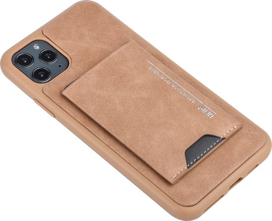 Série de cartes d'accessoires UNIQ Apple iPhone 11 Pro Max Housse de protection arrière Porte-cartes marron pour Apple iPhone 11 Pro Max - 2 positions de visualisation