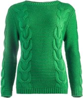 NED Trui Isabella Trui Ls Fancy Knit 21w2u146 02 Green 200 Dames Maat - L