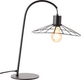 Brilliant lamp, Leika tafellamp zwart mat, 1x A60, E27, 52W, met snoerschakelaar