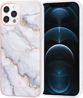 UNIQ Classic Case iPhone 12 - 12 Pro TPU Backcover hoesje - Marble White