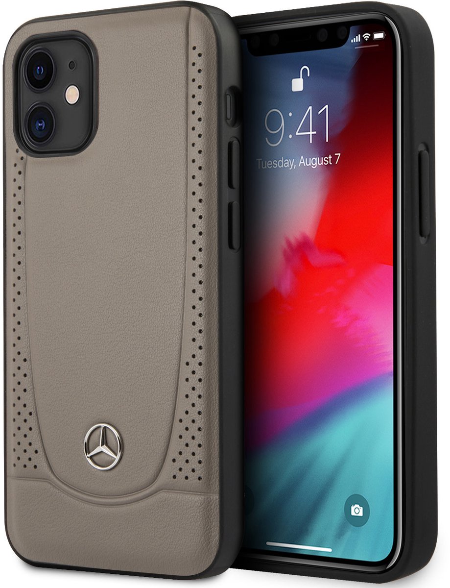 Mercedes-Benz New Urban Back Case - Geschikt voor Apple iPhone 12 Mini (5.4") - Beige